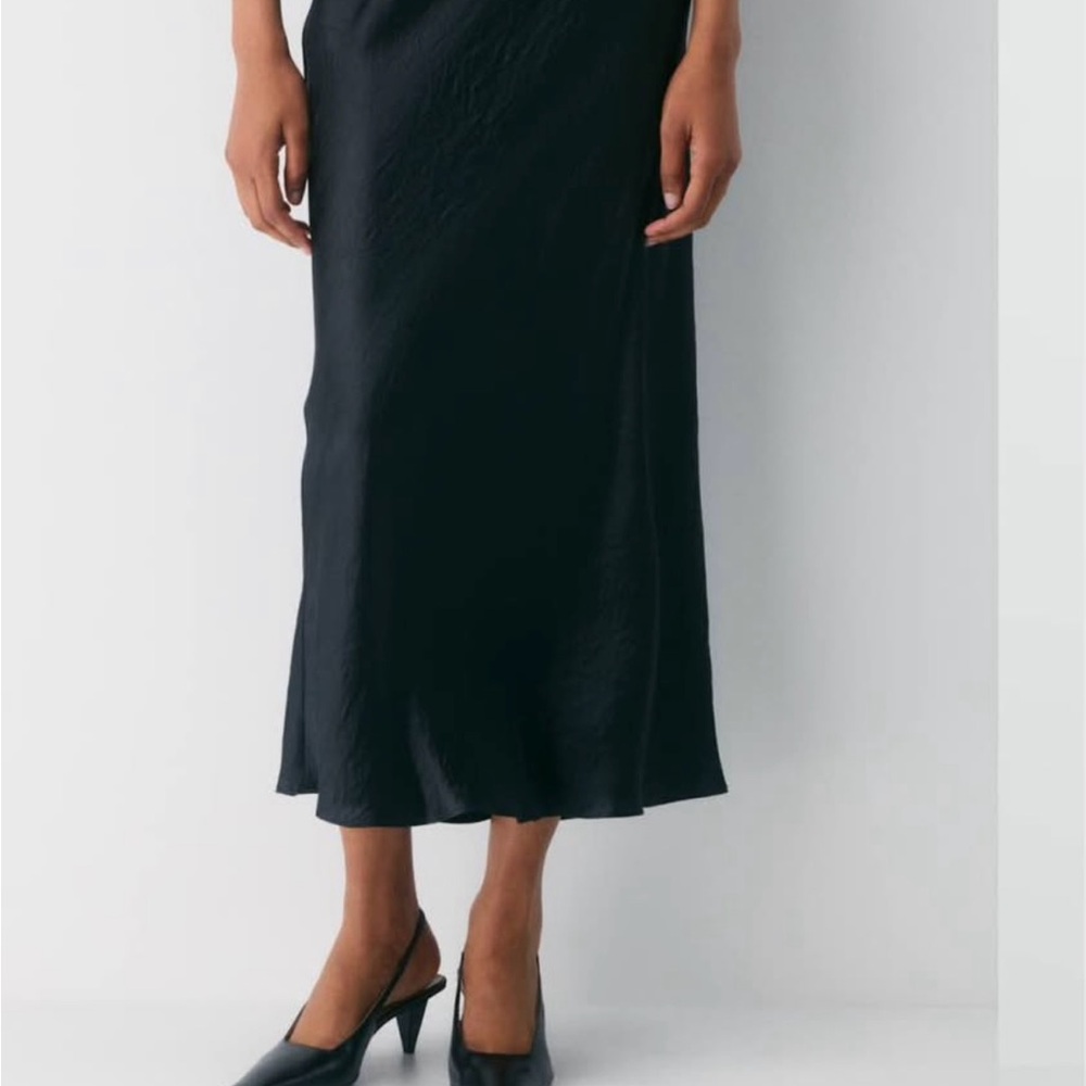 Babaton Slip satin maxi skirt